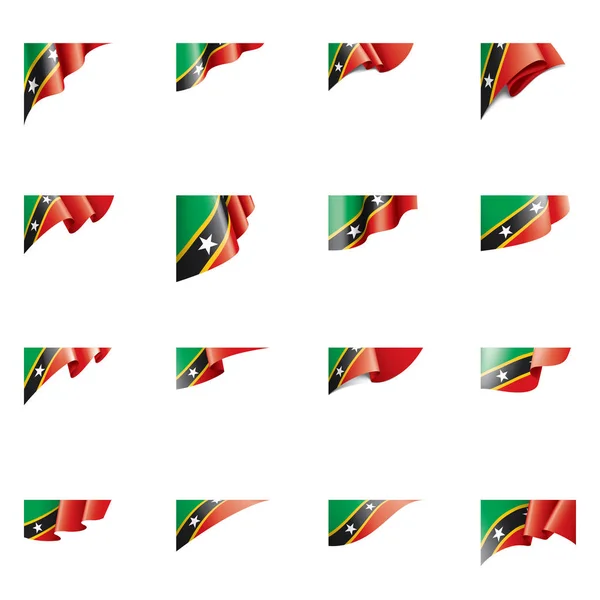 Flaga Saint Kitts i Nevis, ilustracja wektora na białym tle — Wektor stockowy