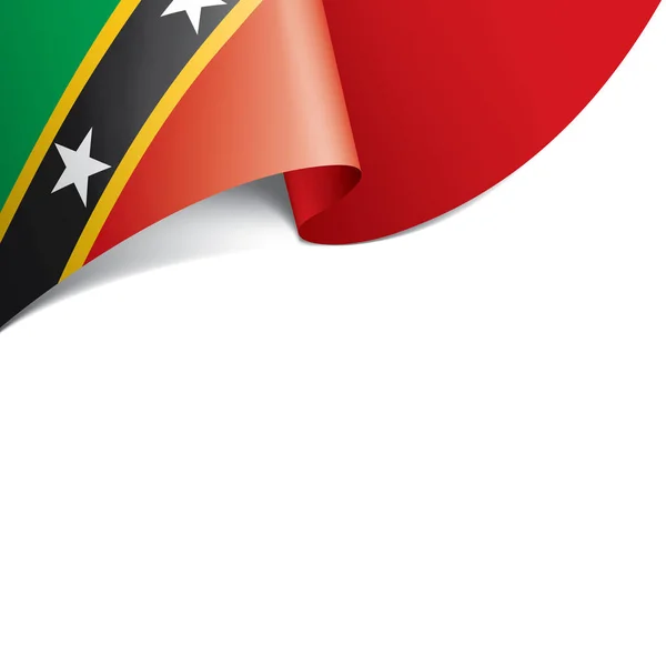 Flaga Saint Kitts i Nevis, ilustracja wektora na białym tle — Wektor stockowy