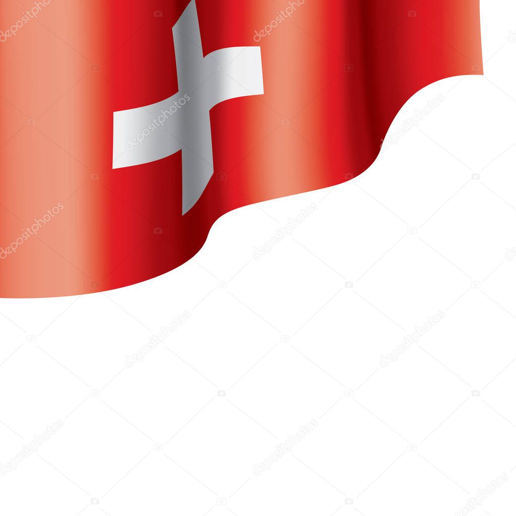 Switzerland flag, vector illustration on a white background