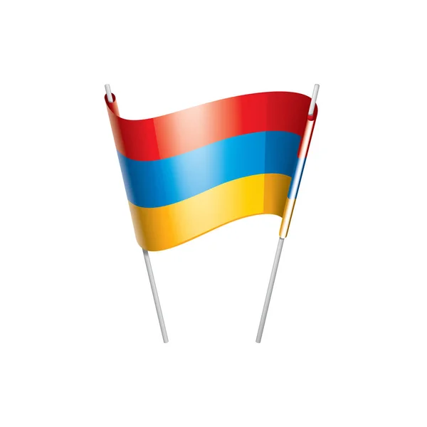 Прапор Вірменії, зображення на білому тлі — стоковий вектор