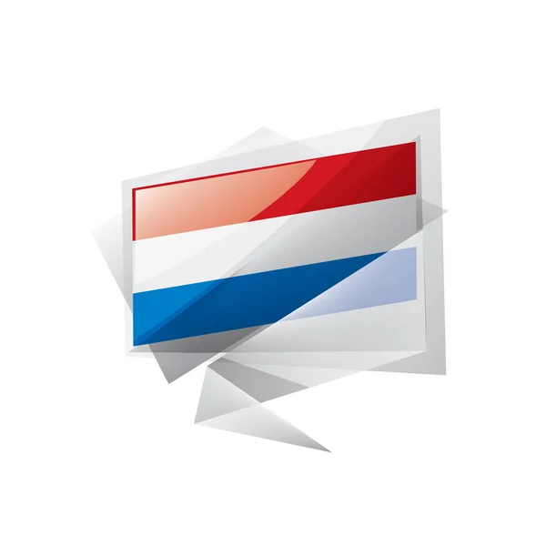 Nederlandse vlag, vectorillustratie op een witte achtergrond — Stockvector