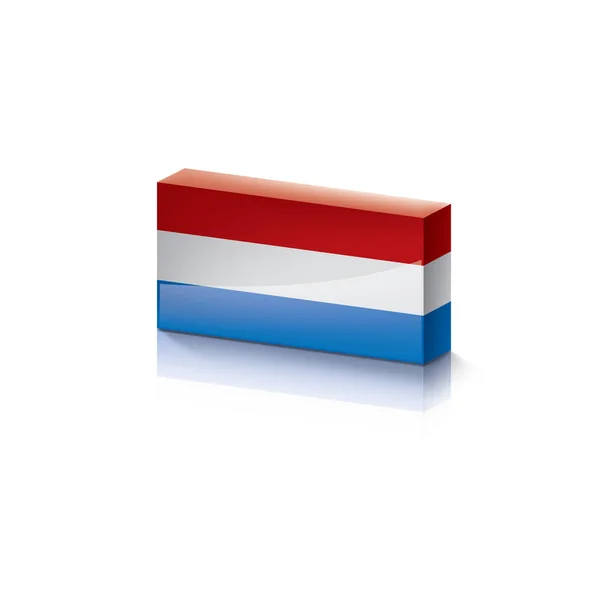 Nederländerna flagga, vektor illustration på en vit bakgrund — Stock vektor