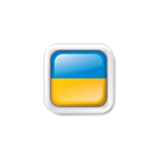 Bandera de Ucrania, ilustración vectorial sobre fondo blanco — Vector de stock