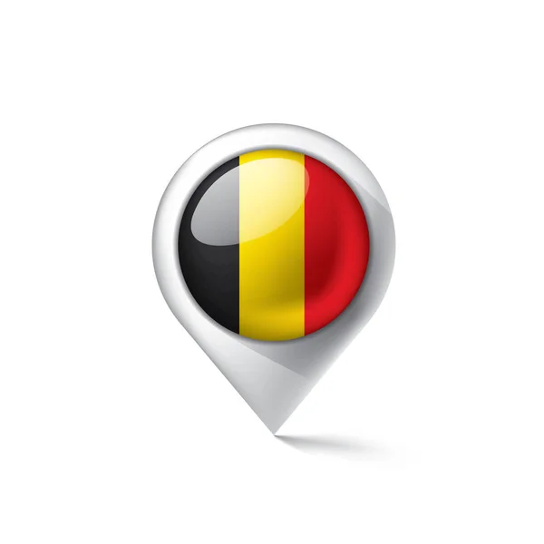 Drapeau de Belgique, illustration vectorielle sur fond blanc — Image vectorielle