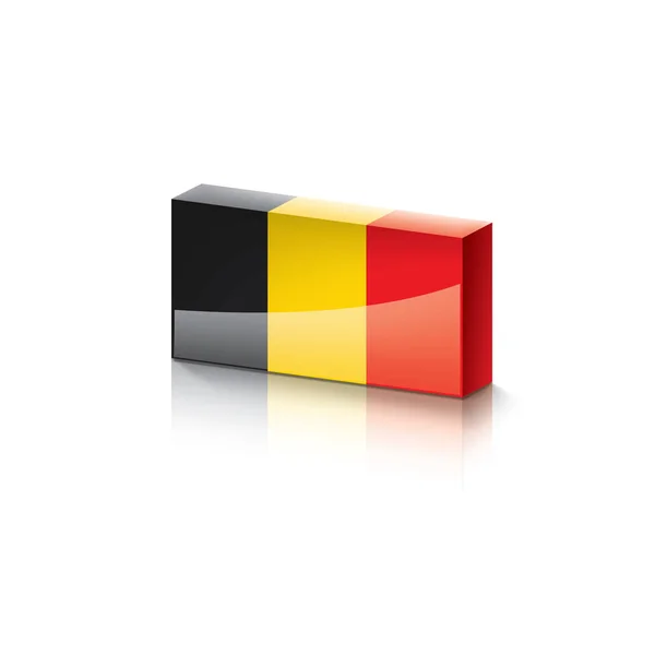 Belgien flagga, vektor illustration på en vit bakgrund — Stock vektor