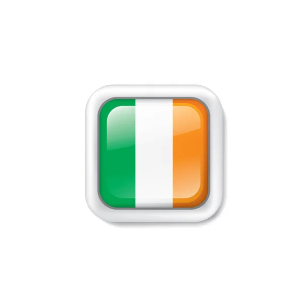 Irsko vlajka, vektorové ilustrace na bílém pozadí — Stockový vektor