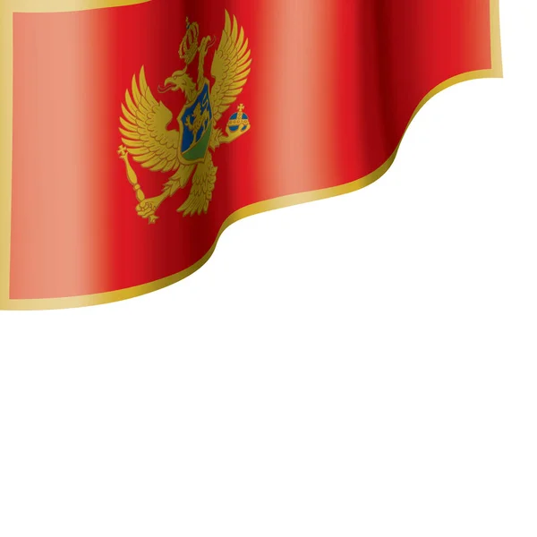 Bandiera montenegro, illustrazione vettoriale su sfondo bianco — Vettoriale Stock