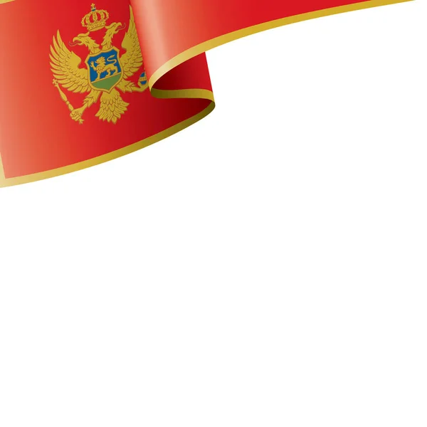 Montenegro flag, vektorová ilustrace na bílém pozadí — Stockový vektor