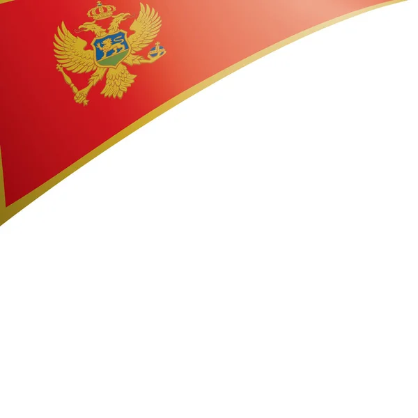 Montenegro vlag, vector illustratie op een witte achtergrond — Stockvector