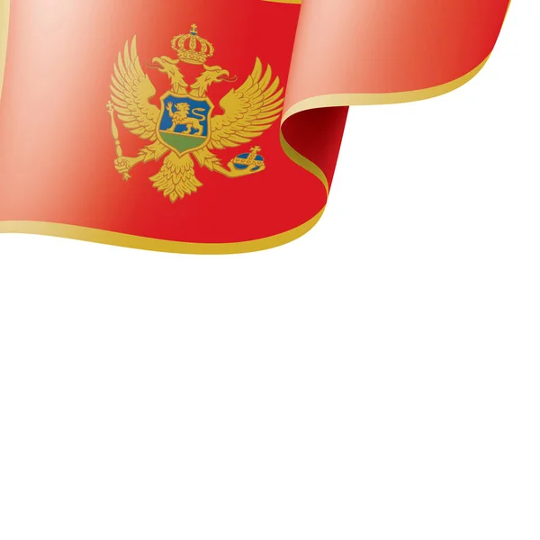 Montenegro flag, vektorová ilustrace na bílém pozadí — Stockový vektor
