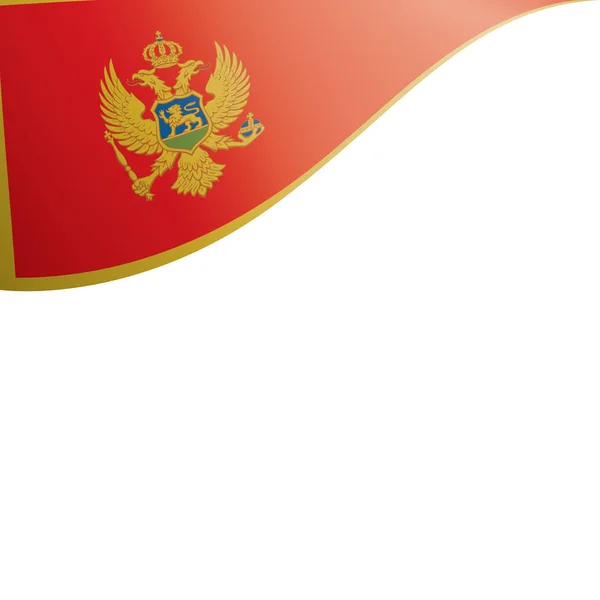 Bandera montenegro, ilustración vectorial sobre fondo blanco — Vector de stock