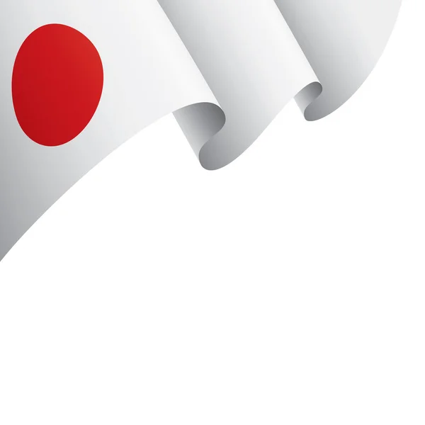 Drapeau du Japon, illustration vectorielle sur fond blanc — Image vectorielle