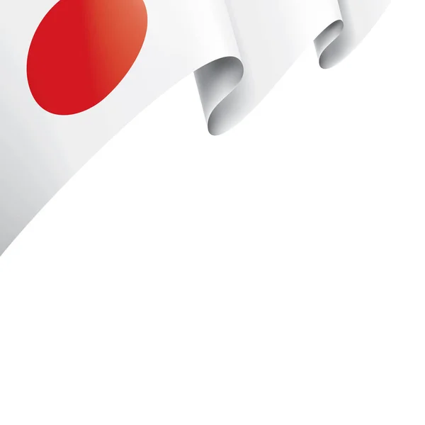 Флаг Японии, векторная иллюстрация на белом фоне — стоковый вектор