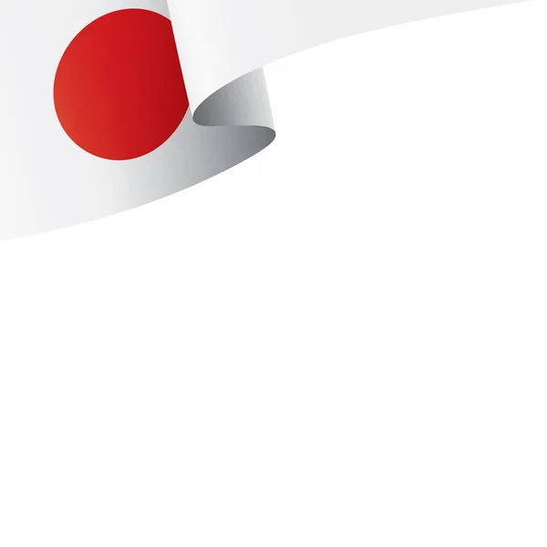 Japan vlag, vector illustratie op een witte achtergrond — Stockvector