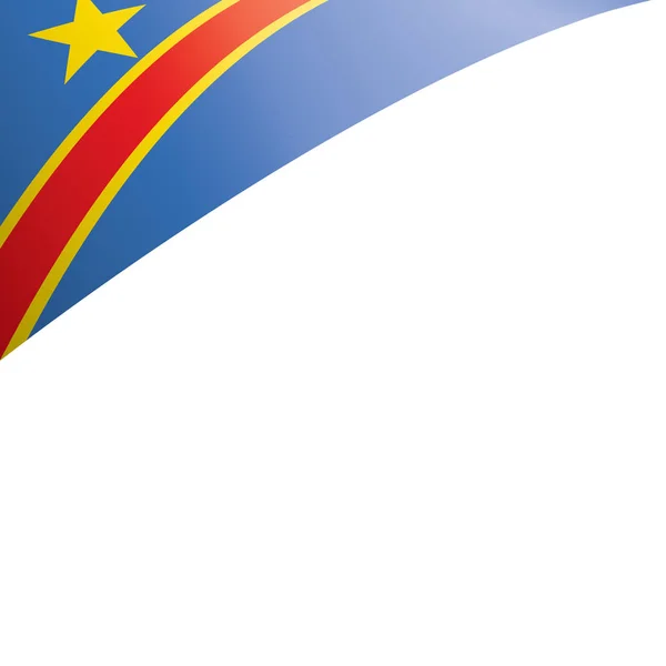 刚果民主共和国国旗，白色背景上的矢量插图 — 图库矢量图片