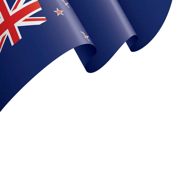 Σημαία Νέας Ζηλανδίας, διανυσματική απεικόνιση σε λευκό φόντο — Διανυσματικό Αρχείο