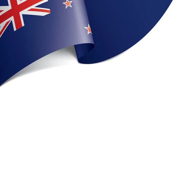 Bandera de Nueva Zelanda, ilustración vectorial sobre fondo blanco — Vector de stock