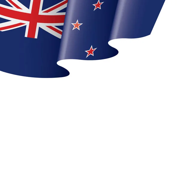 Bandera de Nueva Zelanda, ilustración vectorial sobre fondo blanco — Archivo Imágenes Vectoriales