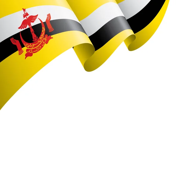 Brunei flag, vector illustration on a white background — Stock Vector