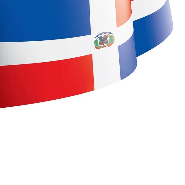 Bandera Dominicana, ilustración vectorial sobre fondo blanco — Archivo Imágenes Vectoriales