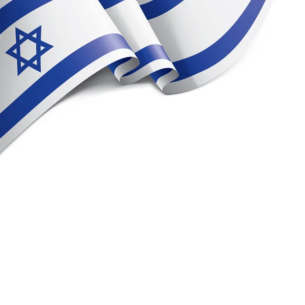 Israel vlag, vector illustratie op een witte achtergrond — Stockvector
