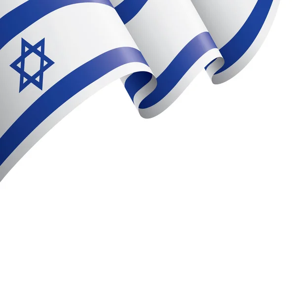 Israel vlag, vector illustratie op een witte achtergrond — Stockvector