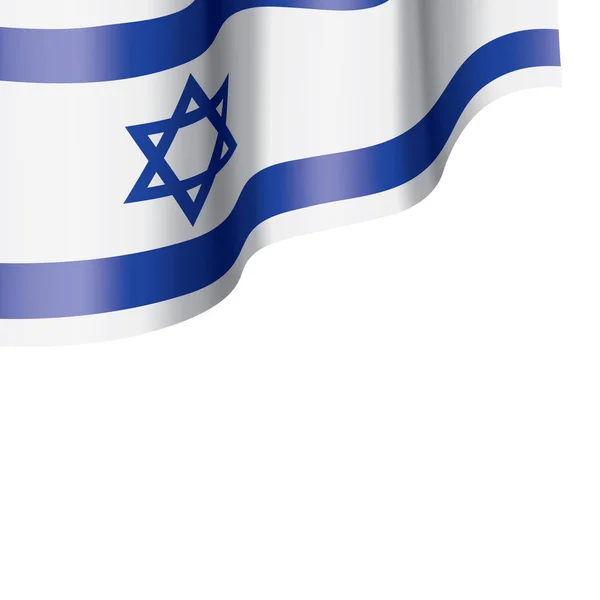 Bandera de Israel, ilustración vectorial sobre fondo blanco — Archivo Imágenes Vectoriales