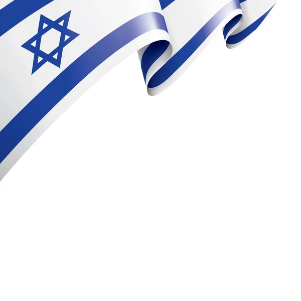 Israel flag, Vektorabbildung auf weißem Hintergrund — Stockvektor