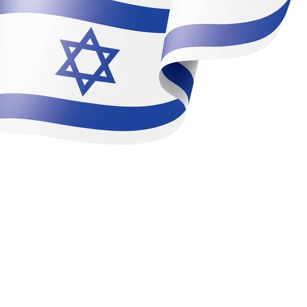 Israel vlag, vector illustratie op een witte achtergrond — Stockvector