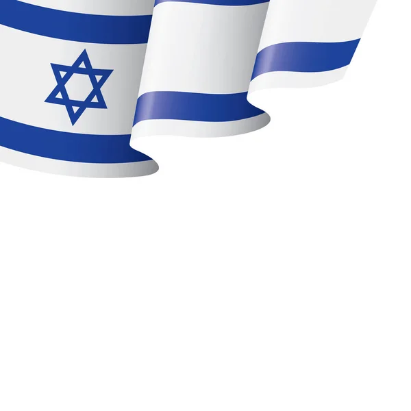 Israel vlag, vector illustratie op een witte achtergrond — Stockvector