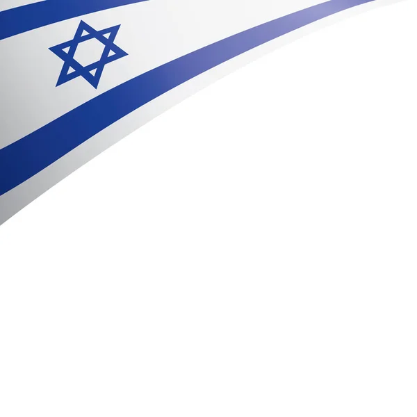 Israel vlag, vector illustratie op een witte achtergrond — Stockvector