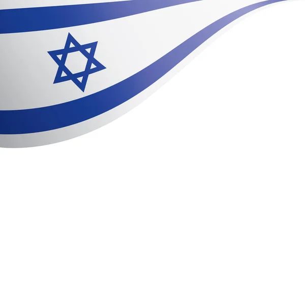 Bandera de Israel, ilustración vectorial sobre fondo blanco — Archivo Imágenes Vectoriales