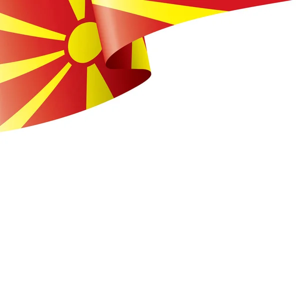 Macedónia zászló, vektor illusztráció fehér alapon — Stock Vector
