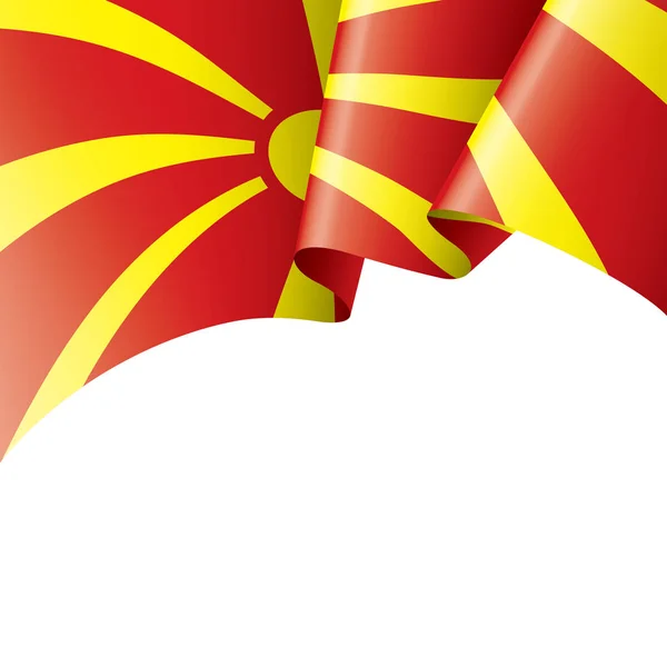 Macedonie vlag, vector illustratie op een witte achtergrond — Stockvector