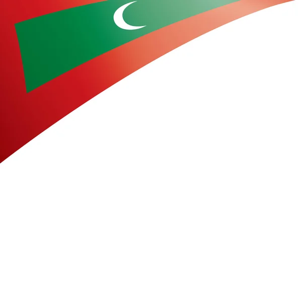Flagge der Malediven, Vektorabbildung auf weißem Hintergrund — Stockvektor