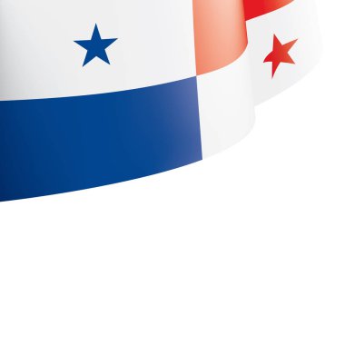 Panama bayrak, beyaz bir arka plan üzerinde vektör çizim