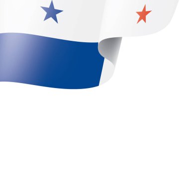 Panama bayrak, beyaz bir arka plan üzerinde vektör çizim