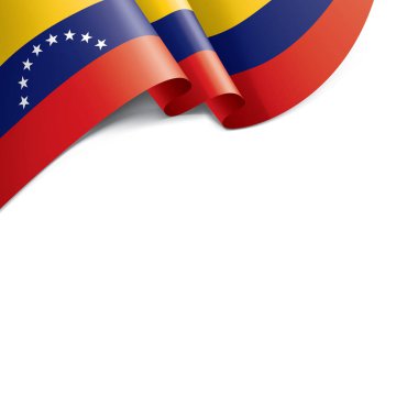Venezuela bayrak, beyaz bir arka plan üzerinde vektör çizim