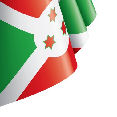 Burundi bayrağı, beyaz bir arka plan üzerinde vektör çizim