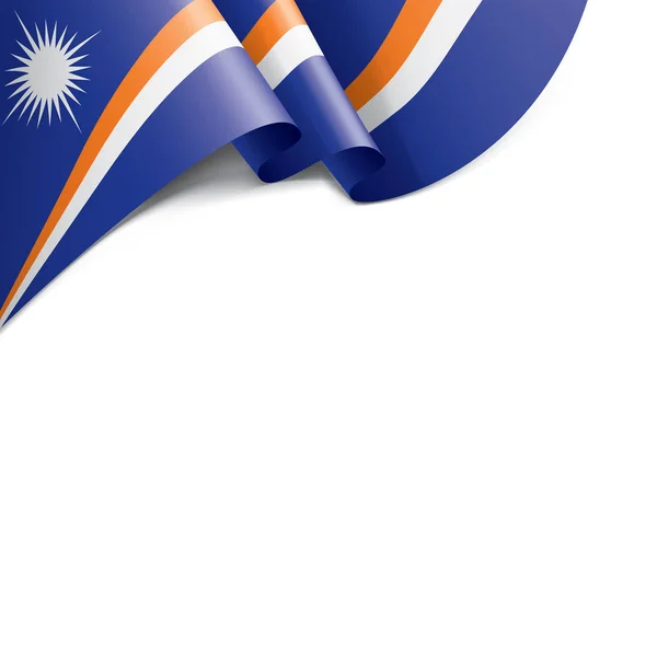 Marshall Islands flag, illustrazione vettoriale su sfondo bianco — Vettoriale Stock