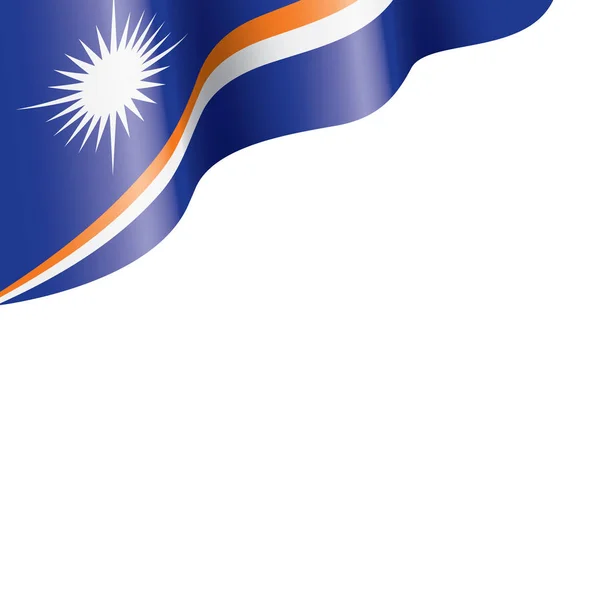 Прапор Маршаллових островів, малюнок на білому тлі — стоковий вектор
