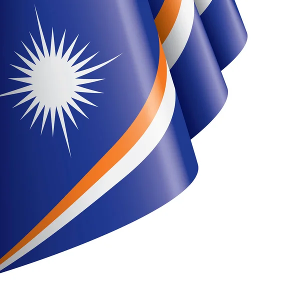 Marshall Islands flag, illustrazione vettoriale su sfondo bianco — Vettoriale Stock