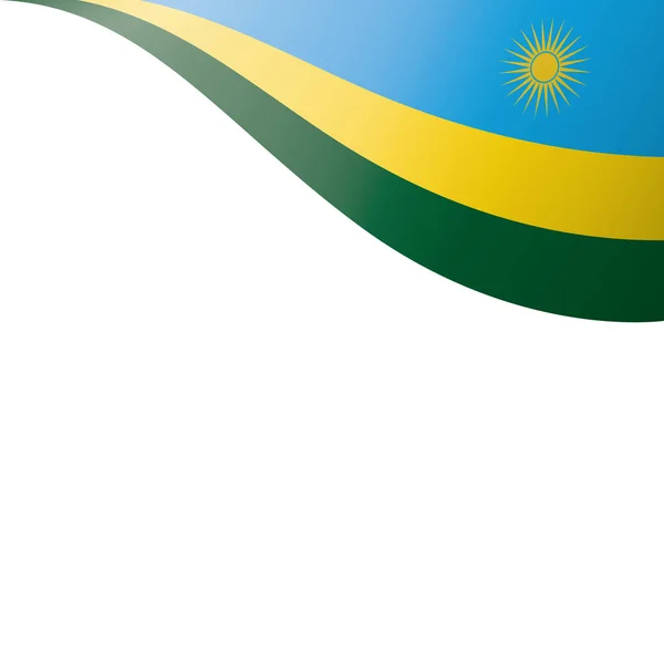 Drapeau Rwanda, illustration vectorielle sur fond blanc — Image vectorielle