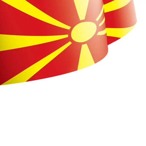 Bandera de Macedonia, ilustración vectorial sobre fondo blanco — Archivo Imágenes Vectoriales