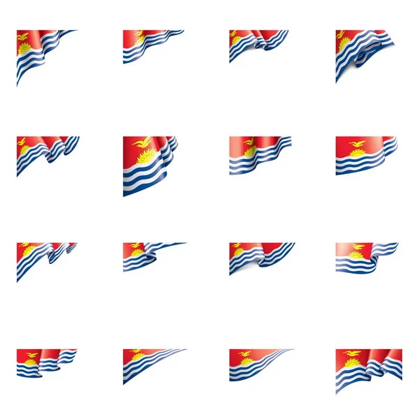 Bandera Kiribati, ilustración vectorial sobre fondo blanco — Vector de stock