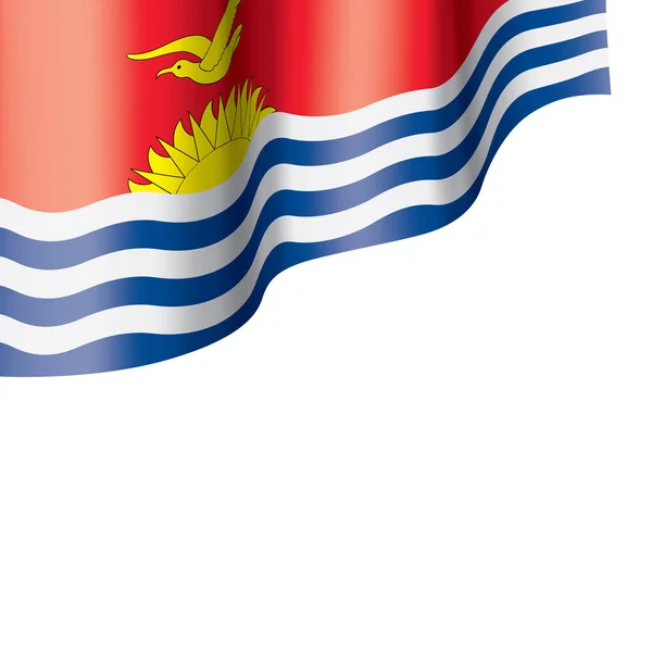 Kiribati vlag, vector illustratie op een witte achtergrond — Stockvector
