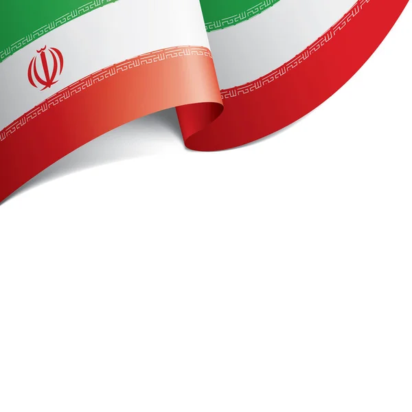 Bandera de Irán, ilustración vectorial sobre fondo blanco — Archivo Imágenes Vectoriales