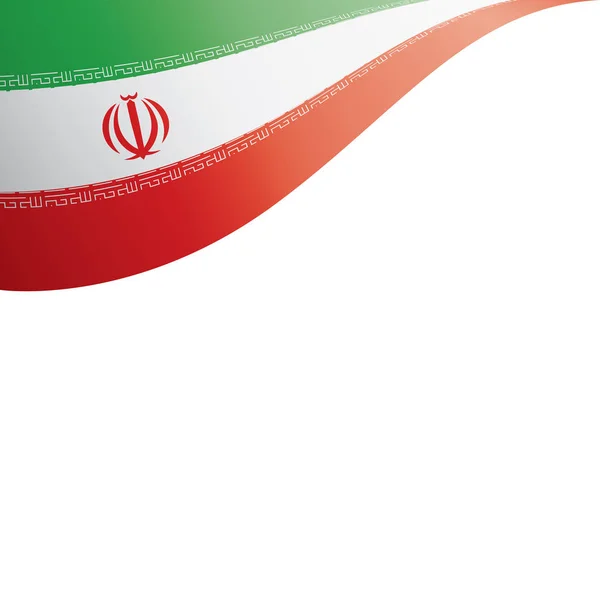 Bandera de Irán, ilustración vectorial sobre fondo blanco — Archivo Imágenes Vectoriales