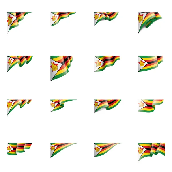 Flaga Zimbabwe, ilustracja wektora na białym tle — Wektor stockowy