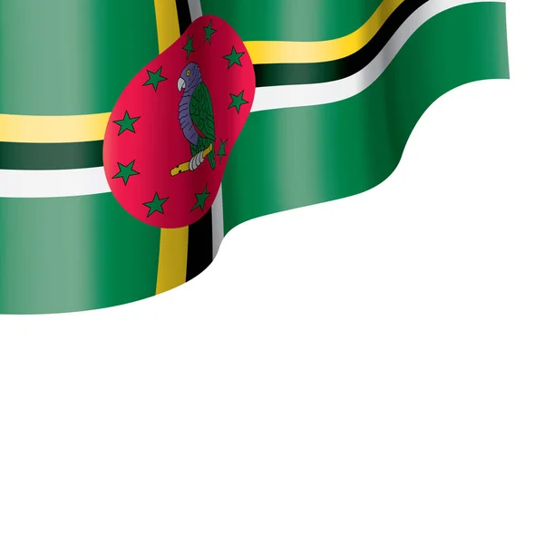 Bandeira Dominica, ilustração vetorial sobre um fundo branco —  Vetores de Stock